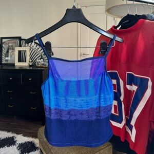 Blue Gradient Women's Tankini Top